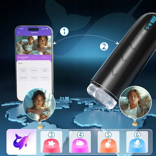 Męski automatyczny masturbator Męski awansujący 14 trybów ssania Obrót APP na Arena.pl