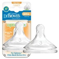 Dr. Brown's Smoczek do butelki szeroka szyjka OPTIONS+ poziom 3 2 sztuki ORG OPAK
