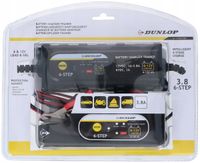 Prostownik Dunlop 3.8A 6-12V 120Ah do samochodu motocykla autobusu łodzi