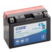 Akumulator motocyklowy EXIDE ET9B-BS YT9B-BS 12V 8Ah 110A EN L+