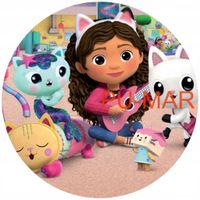 Opłatek na tort Urodziny GABI KOCI DOMEK Postać Tekst Gratis