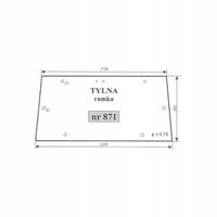 szyba tylna górna Massey Ferguson 352, 360, 362, 365, 382, 390, 396, 398