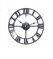 Zegar ścienny metalowy VINTAGE Shabby LOFT czarny