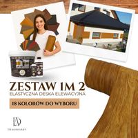 ZESTAW DESKA ELEWACYJNA ELASTYCZNA IMITACJA DREWNA 1M2 18 KOLORÓW DO WYBORU