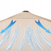 PARASOL OGRODOWY 500 cm BEŻ DUŻY SKŁADANY z wysięgnikiem + POKROWIEC GRATIS