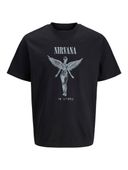 Jack&Jones koszulka t-shirt Nirvana JPRBLUNIRVANA SS TEE 12287521 BLACK M