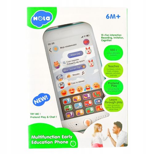Pierwszy interaktywny telefon dla dzieci smartfon edukacyjny 100 dźwięków na Arena.pl