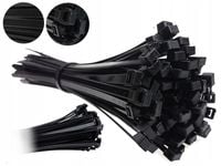 OPASKI ZACISKOWE KABLOWE ZIP TYRTYTKI TRYTKI SPINKI 200x7,6 100szt czarne