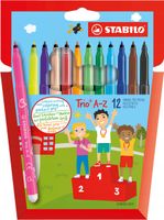 stabilo trio flamastry etiu kartonowe 12szt 5629