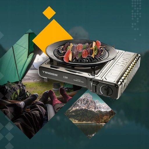 Kuchenka turystyczna +GAZ x 4 szt. TS-265 PIKNIK KAMPING PLENER zdjęcie 13