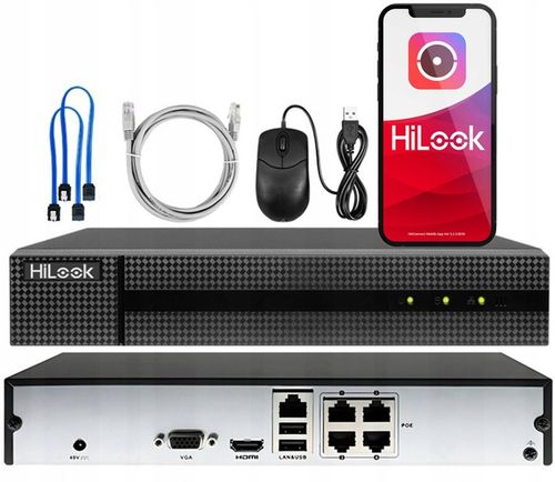 Zestaw Monitoringu 4Mpx Kamery Obrotowe IP HiLook Obrót 340 Stopni PoE na Arena.pl