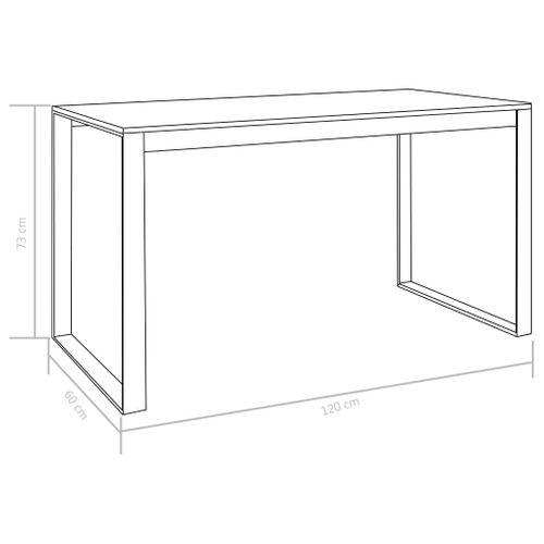 Biurko białe 120x60x73cm VidaXL na Arena.pl