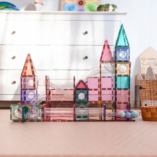 Klocki magnetyczne konstrukcyjne Kulodrom Connetix Pastel 106 elementów na Arena.pl