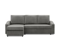 Narożnik uniwersalny, BLOM, velvet, 231x140x92 cm, jasny szary | TYLETEGOTU