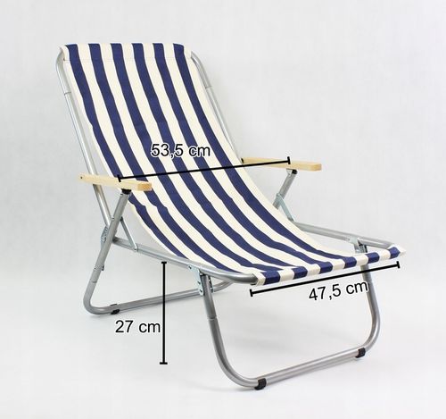 Leżak plażowy składany do torby MAX 150 KG, tradycyjny, aluminiowy na Arena.pl