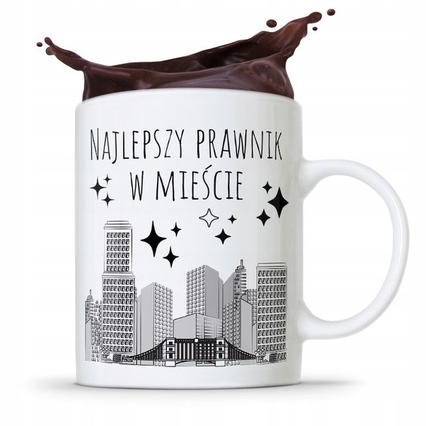 Kubek Prawnika Mecenasa Najlepszy Prawnik Mieście Z Nadrukiem Ze Zdjęciem zdjęcie 1