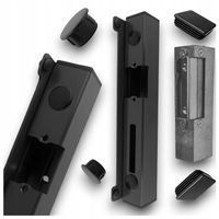 KASETA OBUDOWA + ELEKTROZACZEP 40x40 12V DO FURTKI BRAMKI CZARNA RAL