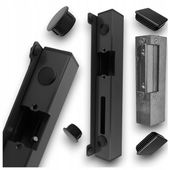 KASETA OBUDOWA + ELEKTROZACZEP 40x40 12V DO FURTKI BRAMKI CZARNA RAL