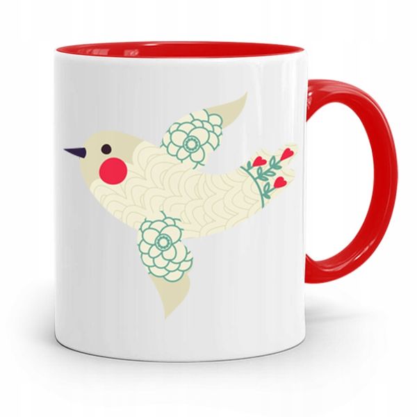 Kubek Czerwony Dzień Dziecka Ptaszek Prezent Z Nadrukiem Ze Zdjęciem zdjęcie 1