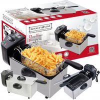 FRYTKOWNICA OLEJOWA TRADYCYJNA FRYTOWNICA STALOWA INOX 3L 2000W DUŻY KOSZYK FRYTKOWNICA OLEJOWA TRADYCYJNA FRYTOWNICA STALOWA INOX 3L 2000W DUŻY KOSZYK