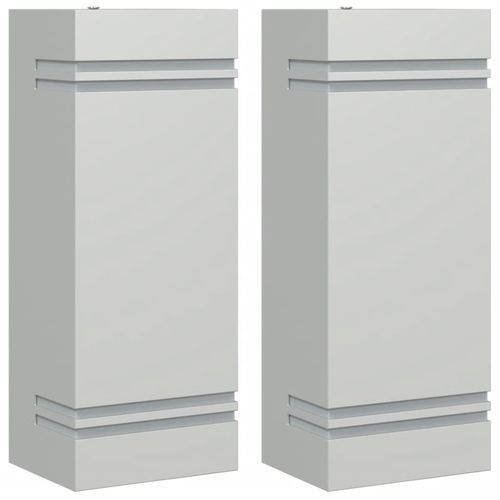 Kinkiety zewnętrzne, 2 szt. srebrne, stal nierdzewna na Arena.pl