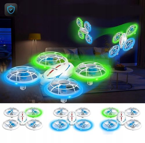 Dron RC Z Diodami LED Do Latania W Nocy Dla Dzieci Quadcopter Helikopter na Arena.pl