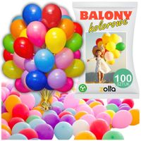 Balony mix kolorowe na urodziny impreza 30 cm duże mocne wytrzymałe 100 szt