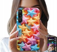 ETUI DO SAMSUNG GALAXY M16 5G - KOLOROWE GWIAZDKI GWIAZDA FUTERAŁ +FOLIA