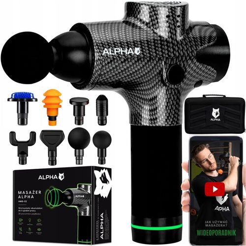 Pistolet do Masażu Alpha Massage Gun Pro - Masażer do Pleców, Ciała i Stóp na Arena.pl