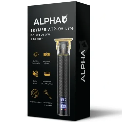 MASZYNKA TRYMER DO STRZYŻENIA GOLENIA WŁOSÓW BRODY ALPHA na Arena.pl