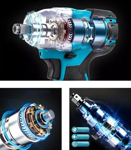 KLUCZ UDAROWY AKUMULATOROWY BEZSZCZOTKOWY DO MAKITA 18V 650NM 1/2'' 5500mAh zdjęcie 4