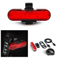 Lampka rowerowa 4 tryby pracy USB obrotowa, czerwona