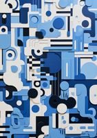 Plakat 21x29,7cm Niebieski Labirynt