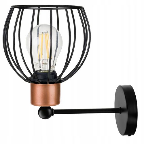 LAMPA KINKIET E27 ścienny stały loft drut KULA na Arena.pl