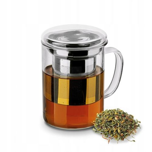 KUBEK z ZAPARZACZEM Nierdzewny z Uchem SZKLANY Konighoffer Cortese 350 ml na Arena.pl