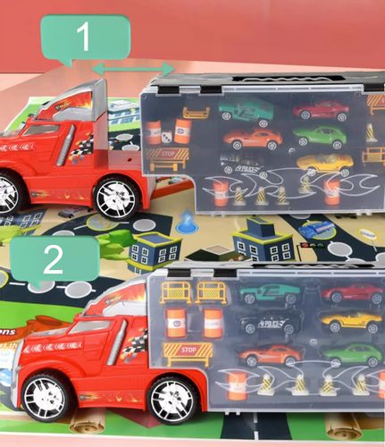 Ciężarówka z 6 Autkami 23 Elementy na Arena.pl