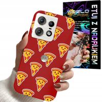 ETUI CASE DO MOTOROLA EDGE 50 PRO - PIZZA DAMSKIE WZORY PĄCZKI PLECKI