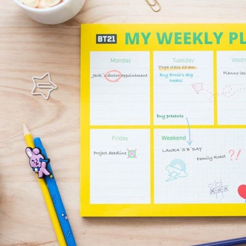 BT21 - Planner tygodniowy 54 strony A4 na Arena.pl