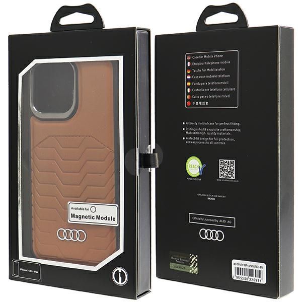 Etui Audi do iPhone 14 Pro Max, Brązowy, MagSafe zdjęcie 7