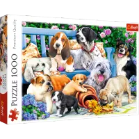 Puzzle 1000 Elementów. Psy W Ogrodzie