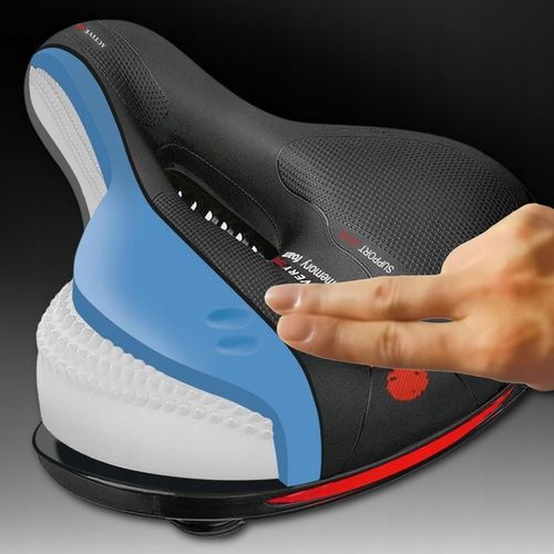 WYGODNE SIODEŁKO ROWEROWE SIODŁO SPORTOWE MIĘKKIE SZEROKIE EXTRA WENTYLACJA na Arena.pl