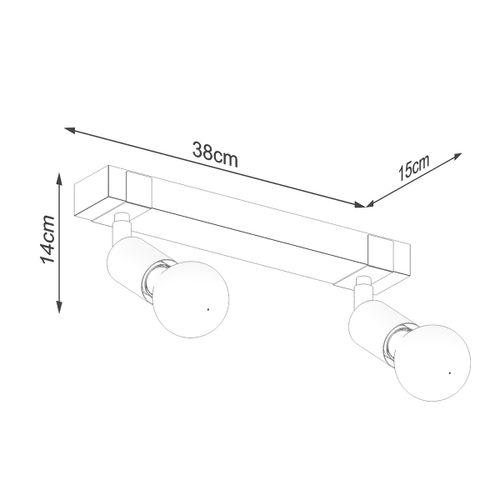 Plafon ZUCA 2 czarny na Arena.pl