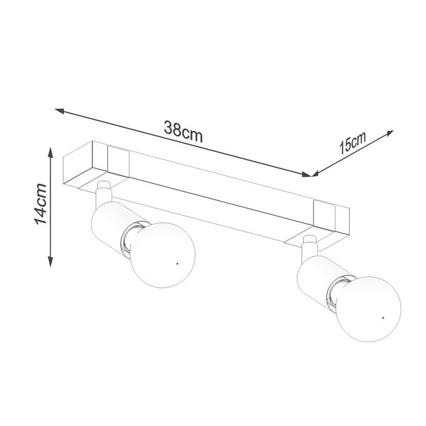 Plafon ZUCA 2 czarny zdjęcie 5