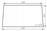 szyba tylna - tył ciągnika URSUS C-385, 1604, 1201, 1204, Zetor 8111
