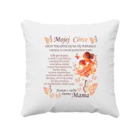 Poduszka Mojej córce, prezent dla córki od mamy
