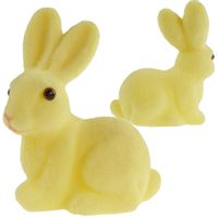 ZAJĄC ZAJĄCZEK KRÓLIK WIELKANOCNY FLOKOWANY ŻÓŁTY