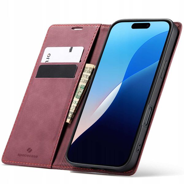 Spacecase Wallet iPhone 16 red zdjęcie 1