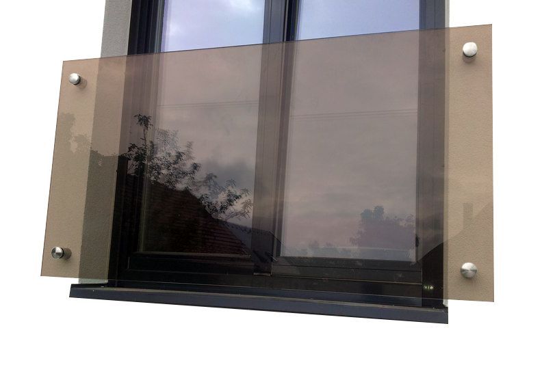Balkon francuski 150x100 cm brąz/grafit zdjęcie 1