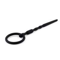 silikonowy penis plug z kanałem b series heavyfun 13,5 cm