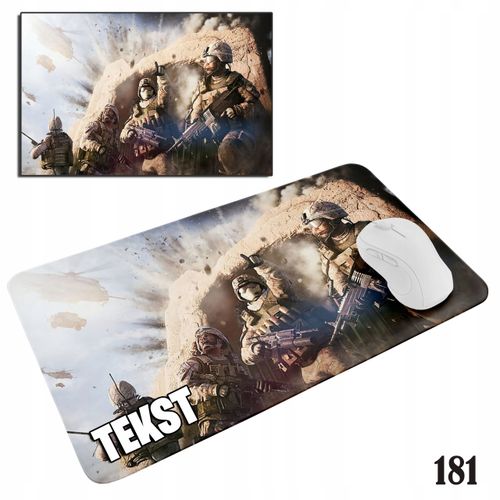 PODKŁADKA POD MYSZKĘ MYSZ WZORY DO WYBORU - WOJSKO MUNDUR 29x36cm na Arena.pl